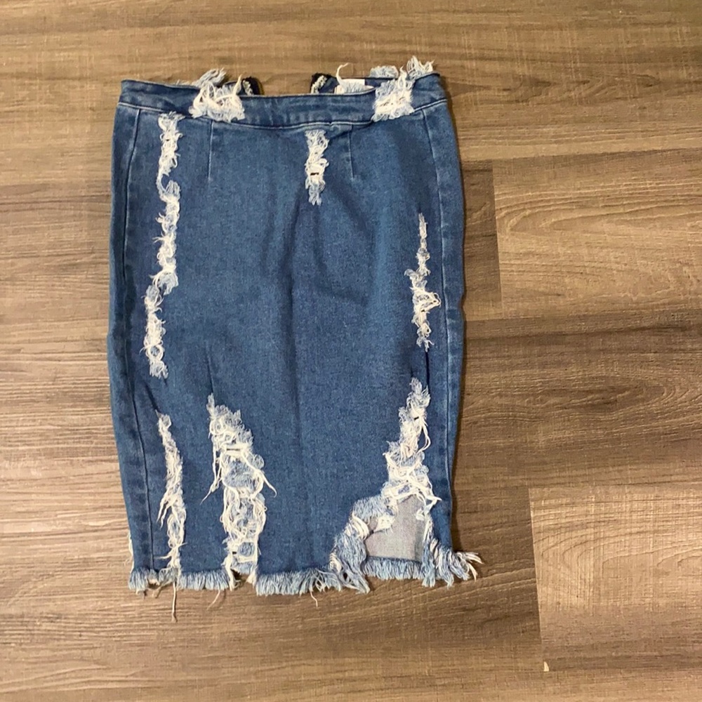 Denim jean skirt